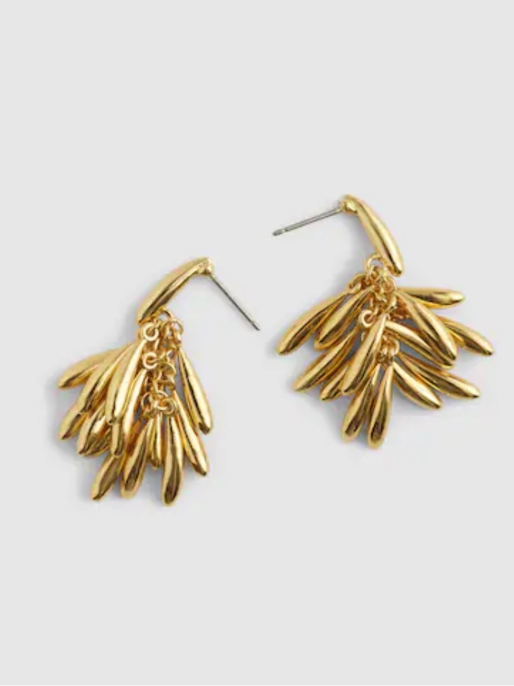 Madewell gold Sculpted Teardrop Cluster Earrings